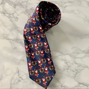 NWOT 62” Extra long tie Christmas Santa Navy King